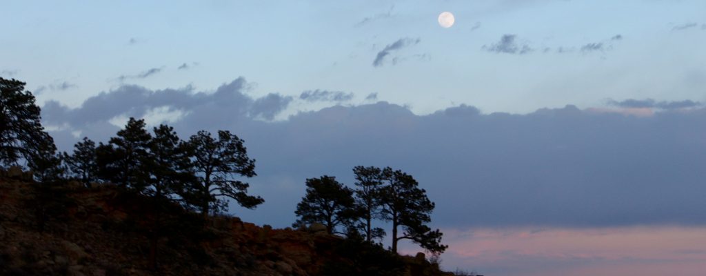 Full Moon Mountain Landscape