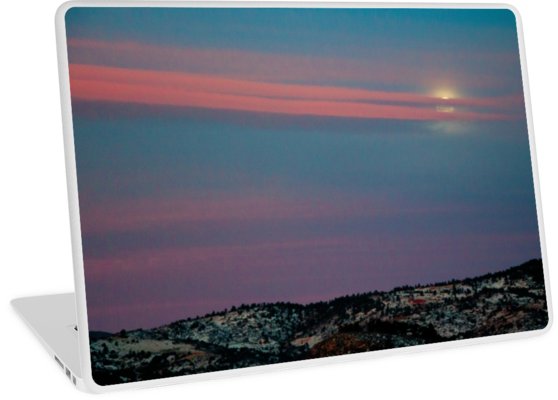 Moonrise over Colorado Ridge - Laptop Skin