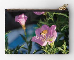 Honeybee on Evening Primrose Studio Pouch