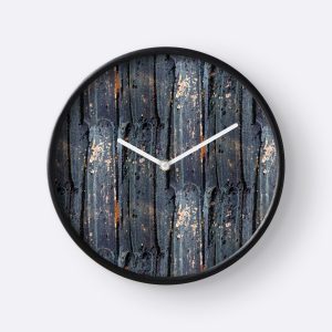 Patina Texture in Blue and Gray - Wall Clock