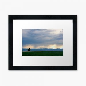 Rain over the Colorado Front Range Mountains - framed print